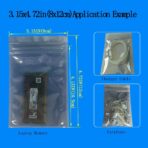 100pcs 3.15X4.72in/8X12cm Anti Static Bags,ESD Bags Resealable for HDD with 100pcs Labels, Antistatic Bag for Hand Drive or Varieties of Electronic Device - Image 3