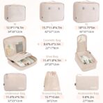 BAGAIL 8 Set Packing Cubes Luggage Packing Organizers for Travel Accessories-Cream - Image 3