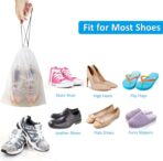 Waterproof Travel Drawstring Shoe Bags for Packing, Storage, Travel Essentials for Men and Women, 15.7 x 11.8 inches, Clear, 5 pieces - Image 6