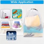 Waterproof Travel Drawstring Shoe Bags for Packing, Storage, Travel Essentials for Men and Women, 15.7 x 11.8 inches, Clear, 5 pieces - Image 7