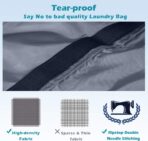 Heavy Duty Laundry Bag 2 Pack XL Nylon Laundry Bags with Straps, Washable Large Dirty Clothes Organizer with Drawstring Closure, Travel Washing Bag Fit a Laundry Hamper or Basket - Image 4