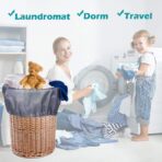 Heavy Duty Laundry Bag 2 Pack XL Nylon Laundry Bags with Straps, Washable Large Dirty Clothes Organizer with Drawstring Closure, Travel Washing Bag Fit a Laundry Hamper or Basket - Image 6