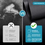 43" Travel Garment Bag with Accessories Zipper Pocket, Heavy Duty Suit Bag for Suits, Tuxedos, Dresses, Coats, Black, 1 pack - Image 6