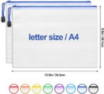 EOOUT 24pcs Mesh Zipper Pouch Bags, A4 Zipper Bags for Organizing Storage, Waterproof Zipper Pouches, Letter Size, File Bags for School, Toys, Puzzle, Board Games and Office Supplies - Image 3