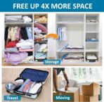 Cozy Essential 20 Pack Vacuum Storage Bags, Space Saver Bags (4 Jumbo/4 Large/4 Medium/4 Small/4 Roll) Compression for Comforters and Blankets, Pillow, Bedding, Sealer Clothes Storage - Image 4