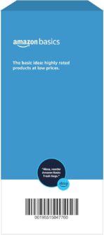 Amazon Basics 39 Gallon Lawn & Leaf Heavy Duty Drawstring Trash Bags, 20% Post Consumer Recycled, 40 Count, Black - Image 5