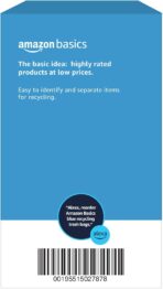 Amazon Basics Blue Recycling Drawstring Trash Bags, Tall Kitchen, Unscented, 13 Gallon, 60 Count - Image 6