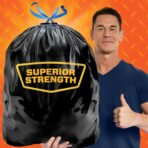 Hefty Strong 30 Gallon Trash Bags, Large Trash Bags 30 Gallon Size, Durable Drawstring Enclosure, Resists Punctures, Leaks, and Tears, Black, Unscented, 56 Bags - Image 4