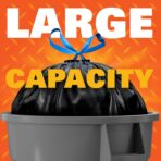 Hefty Strong 30 Gallon Trash Bags, Large Trash Bags 30 Gallon Size, Durable Drawstring Enclosure, Resists Punctures, Leaks, and Tears, Black, Unscented, 56 Bags - Image 7