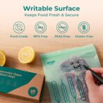 Fit Meal Prep 100% Compostable Food Storage Bags Set, Resealable Bags Plant-Based Freezer Bag for Food, ASTM D6400, US BPI & EU OK Compost Certified - Image 4