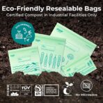Fit Meal Prep 100% Compostable Food Storage Bags Set, Resealable Bags Plant-Based Freezer Bag for Food, ASTM D6400, US BPI & EU OK Compost Certified - Image 5