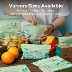 Fit Meal Prep 100% Compostable Food Storage Bags Set, Resealable Bags Plant-Based Freezer Bag for Food, ASTM D6400, US BPI & EU OK Compost Certified - Image 8