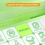 GreFusion Compostable Bags for Kitchen Compost Bin, 1.2 Gallon, 125 Count, Certified by BPI and ASTM, Leakproof and Odor Control - Image 8