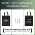 Custom Tote Bags Set of 50, Bulk Pack Grocery Shopping Travel Business Activities advertisement Reusable Bag - Image 5