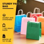 RACETOP 32 Pack Small Paper Gift Bags with Handles, 5.8"×3.2"×8.25" Kraft Paper Party Favor Bags Bulk for Kids Birthday, Baby Shower, Crafts, Wedding, Party Supplies (8 Colors) - Image 6