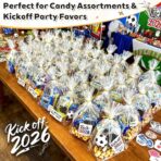 PigPotParty Cellophane Bags 8"x11", 50 Pack Clear Gift Bags, Bottom Gusset for Stand-Up Display, Plastic Cellophane Gift Wrap, Ideal for Goodies, Treats, Party Favors, Mugs, Includes 50 Ties - Image 3