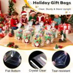 PigPotParty Cellophane Bags 8"x11", 50 Pack Clear Gift Bags, Bottom Gusset for Stand-Up Display, Plastic Cellophane Gift Wrap, Ideal for Goodies, Treats, Party Favors, Mugs, Includes 50 Ties - Image 7