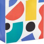 Hallmark Assorted Gift Bags (8 Bags: 3 Small 6", 3 Medium 9", 2 Large 13") Colorful Stripes, Triangles, Shapes - Image 7