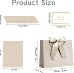 JMANNI Gift Bag, 1PCS Gift Bags Large with Ribbon and 1 Greeting Cards 2 Tissue Paper, Portable Paper Gift Bag with Handles, Birthday Gift Bags,Present Bags for Wedding Party Mothers Day - Image 3