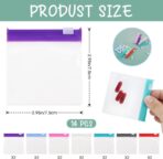 Reusable Zippered Pill Pouch with Slide Lock - 14 Piece Set in 7 Colors - Travel Pill Case for Medicine, Qtips & Small Items - Compact Pill Bags for Trave - Image 3