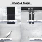 8 Pack Extra Large Heavy Duty Moving Bags, Clear Storage Bins with Lids, Reinforced Handles & Heavy-Duty Zippers Moving Boxes Storage Bags Totes for Clothes Packing, Dorms, College Supplies, Clear - Image 4