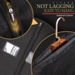 5 Pack 40-inch Suit Bag Garment Bag for Travel and Storage, Garment Bags for Hanging Clothes with Zipper and Visible Transparent Window, Black - Image 7