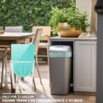 Compostable Trash Garbage bags,AYOTEE 13-15 Gallon Tall Kitchen Trash Bags,Heavy Duty Unscented 1.18Mils 55 Liter,60 Count,Strong Thicken Rubbish Waste Can Liners for Kitchen Garden Home - Image 6