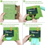 Compostable Trash Garbage bags,AYOTEE 13-15 Gallon Tall Kitchen Trash Bags,Heavy Duty Unscented 1.18Mils 55 Liter,60 Count,Strong Thicken Rubbish Waste Can Liners for Kitchen Garden Home - Image 7