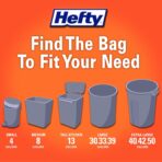 Hefty Ultra Strong Tall Kitchen Trash Bags, Citrus Twist Scent, 13 Gallon, 80 Count - Image 8