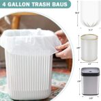 Small Trash Bags 4 Gallon - 100 Count Leakage-Proof 4 Gallon Trash Bag, Unscented Small Garbage Bags for Office Bedroom Bathroom Mini Trash Bags, White 4 Gal Trash Can Liners - Image 3