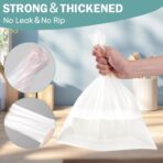 Small Trash Bags 4 Gallon - 100 Count Leakage-Proof 4 Gallon Trash Bag, Unscented Small Garbage Bags for Office Bedroom Bathroom Mini Trash Bags, White 4 Gal Trash Can Liners - Image 5
