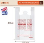 Glotoch Plastic Thank You Bags 1000 Count, 11.5" x 6.5" x 21" White Grocery Bags with Handles for Restaurant, Retail, Grocery Store, Takeout, Convenience Stores, T-shirt Shopping Bag in Bulk - Image 3