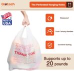 Glotoch Plastic Thank You Bags 1000 Count, 11.5" x 6.5" x 21" White Grocery Bags with Handles for Restaurant, Retail, Grocery Store, Takeout, Convenience Stores, T-shirt Shopping Bag in Bulk - Image 4