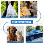 Plastic Bags, (11.5”x 6.5" x 21”)(200Pack) White Plastic Shopping Bags with Handles for Small Business Grocery T Shirt Bag Reusable and Disposable, in Bulk - Image 6