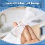 Plastic Bags, (11.5”x 6.5" x 21”)(200Pack) White Plastic Shopping Bags with Handles for Small Business Grocery T Shirt Bag Reusable and Disposable, in Bulk - Image 7