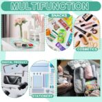 Snack Bag for Travel - Clear Chenille Varsity Letter Flat Pouch with Zipper, 12.2×8.46 inch Waterproof Clear Nylon Preppy Patch Makeup Cosmetic tote Bags for Women Girls - Image 6