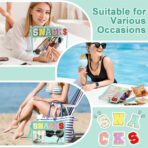 Snack Bag for Travel - Clear Chenille Varsity Letter Flat Pouch with Zipper, 12.2×8.46 inch Waterproof Clear Nylon Preppy Patch Makeup Cosmetic tote Bags for Women Girls - Image 7