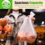 Teivio 360 Count 12" x 16" Plastic Produce Bags on A Roll, Clear Kitchen Disposable Plastic Food Storage Bags for Bread Fruit Vegetable and Meat - Image 7