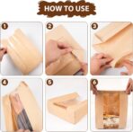 30 pack bread paper bags with window, including 30 homemade bread storage label seal stickers (13.7x8.3x3.5 inches) - Image 5