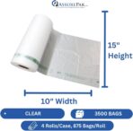 ASSUREPAK Plastic Bag - Clear HDPE Produce Rolls - 3500 Bags - 10"x15" 11 mic (0.44 mil) - Image 3