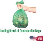 2.6 Gallon Compostable Food Scrap Bags by BioBag, 100 Count, BPI Certified, Meets ASTM D6400 Standards, Made in USA, Kitchen Counter Bin Liners - Image 6