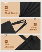Lzerking Canvas Tote Bag Bulk for DIY Projects, 13x15 Inches Tote Bags for Grocery Shopping, 10oz Machine Washable Fabric - Image 6