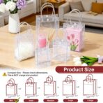 MAQIHAN Clear PVC Gift Bags with Handles - 10PCS Mini Party Favor Bags Transparent Party Favour Plastic Gift Bag 5.9X6.29 Inches Tote Goodie Bag Bulk Pvc Plastic Bags with Handles for Gifts - Image 3