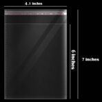4x6 Inches 100 Pcs Clear Self Sealing Cellophane Bags Cookie Bags Resealable Cellophane Bag for Packaging Cookies,Gifts,Favors, Products,Candy - Image 5