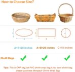 Morepack Large Cello/Cellophane Bags,30x 40 Inches Clear Basket Bags OPP Plastic Cellophane Wrap for Gift Baskets Packaging 10 Pieces - Image 4