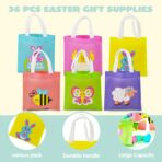 JOYIN 36 PCS Easter Gift Bags, Non Woven Easter Tote Bags with Handles Party Treat Bags for Gifts Wrapping, Egg Hunt Game, Party Supplies - Image 4