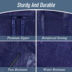 12 Pack Extra Heavy Duty Large Moving Bags with Strong Zipper & Comfortable Handles, Sturdy & Durable Clothes Storage Bags Totes Bins, Packing Moving Boxes for College Supplies, Dark Blue - Image 5