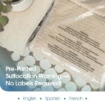 Spartan Industrial - 14” X 20” (200 Count) Self Seal Clear Poly Bags with Suffocation Warning for Packaging, Clothes - Permanent Adhesive - Image 4