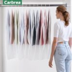12 Pack Garment Bags for Hanging Clothes - Translucent Suit Bag for Closet Wardrobe Storage Travel - 24" x 42" - Image 8