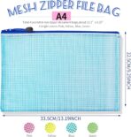 LEOBRO Mesh Zipper Pouch Bags, 13.2"x 9.2" Zipper Pouch, 4 pcs Mesh Bags with Zipper, Storage Bags Pouch for Organization Toy Puzzles Board Game Travel, File Jackets & File Pockets - Image 3